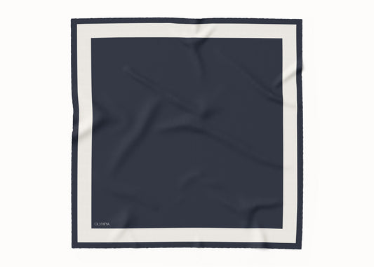 Imelda Galaxy/Coconut Milk Scarf - 89x89cm Silk Twill