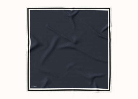 Grace Galaxy/Antique White/Coal Silk Scarf - 89x89cm