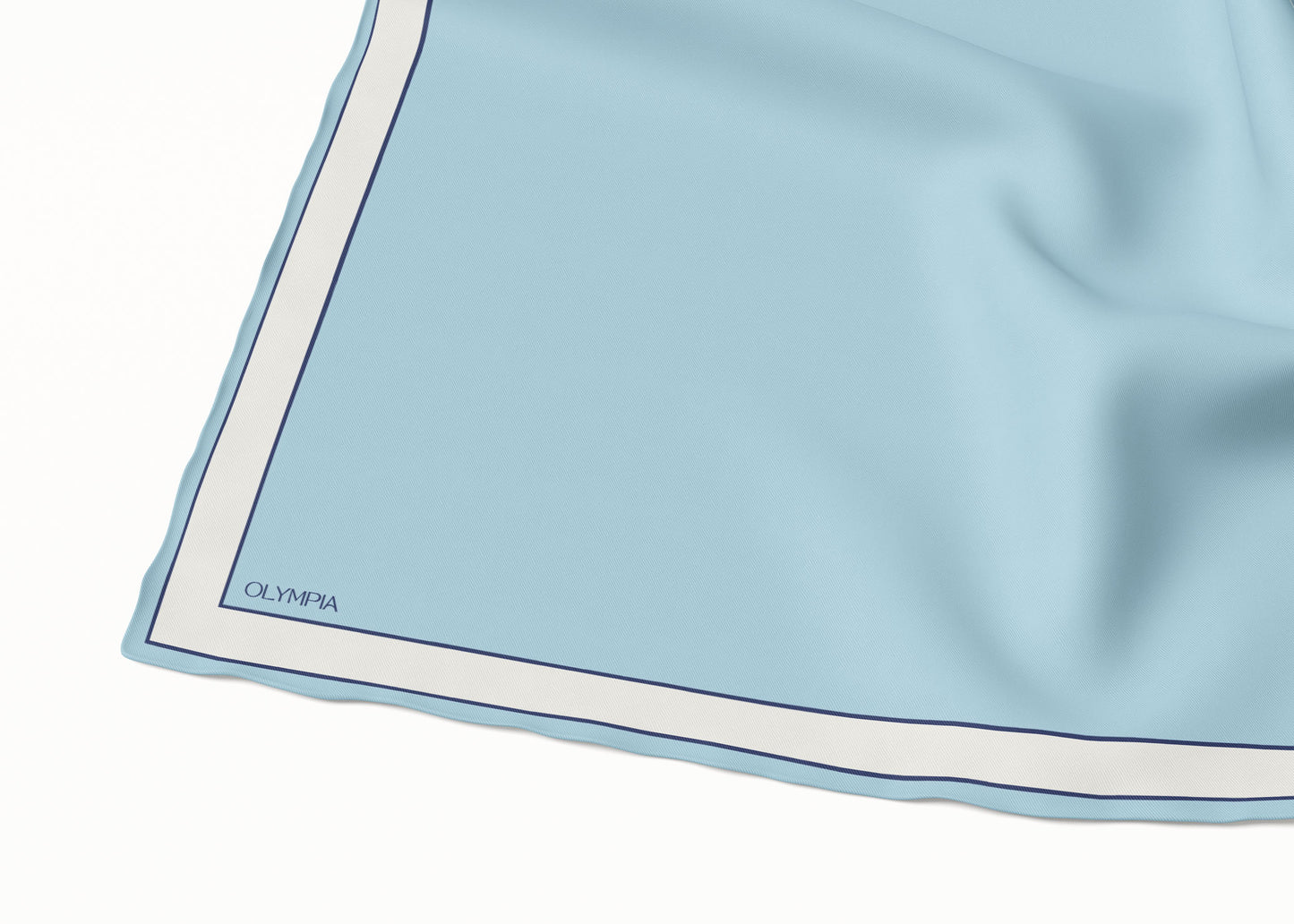 Delphine Aqua Frost Scarf - 89x89cm Silk Twill