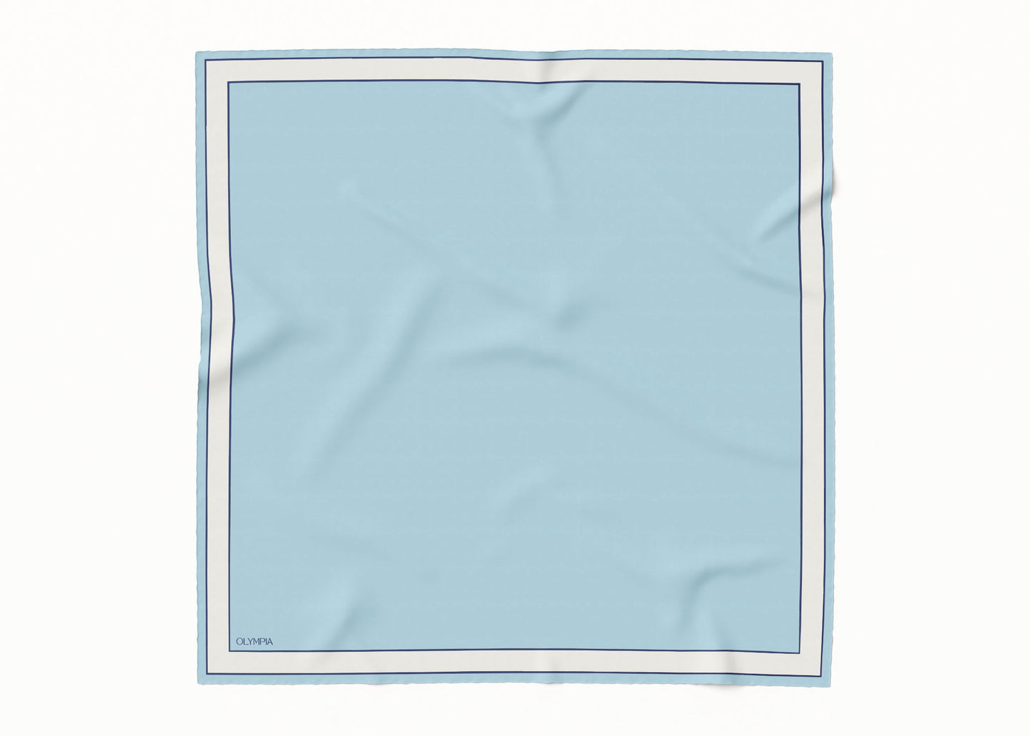 Delphine Aqua Frost Scarf - 89x89cm Silk Twill
