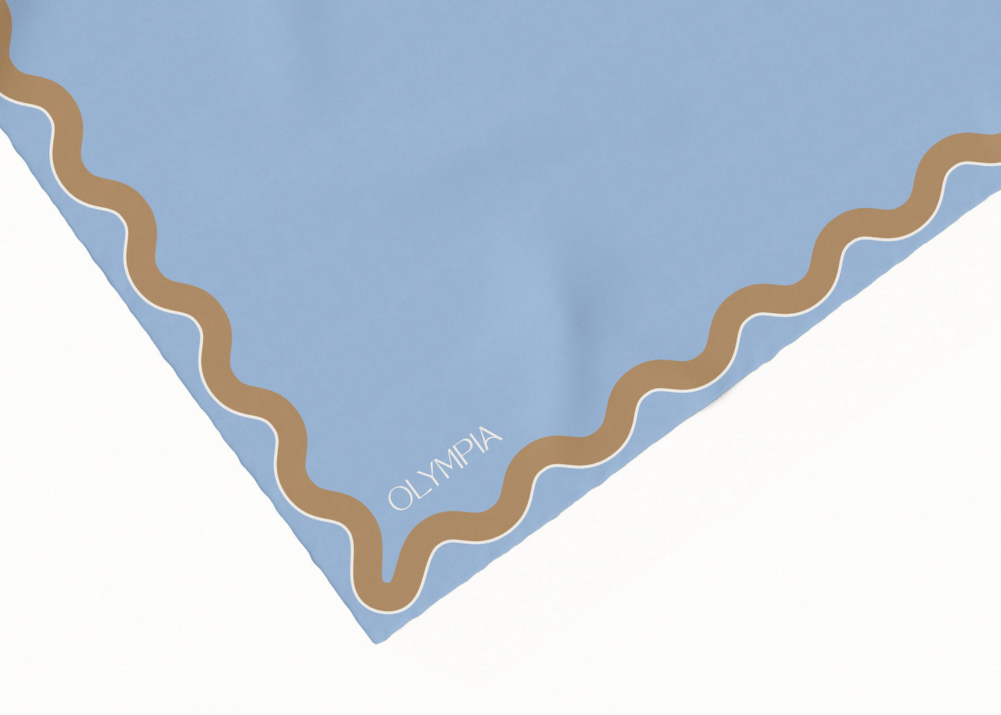 Sophie Bluebird/Croissant Scarf - 54x54cm Silk Cotton