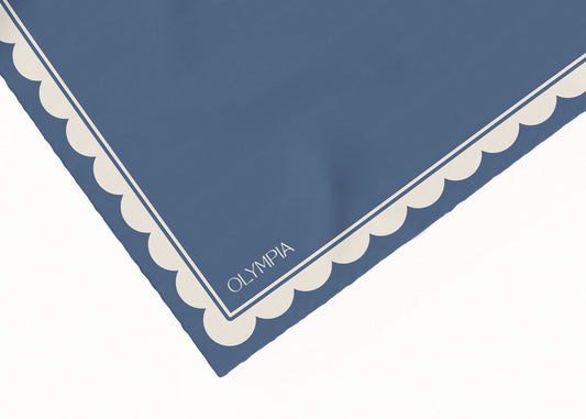 Matilda Ocean Cream Scarf - 54x54cm Silk Cotton