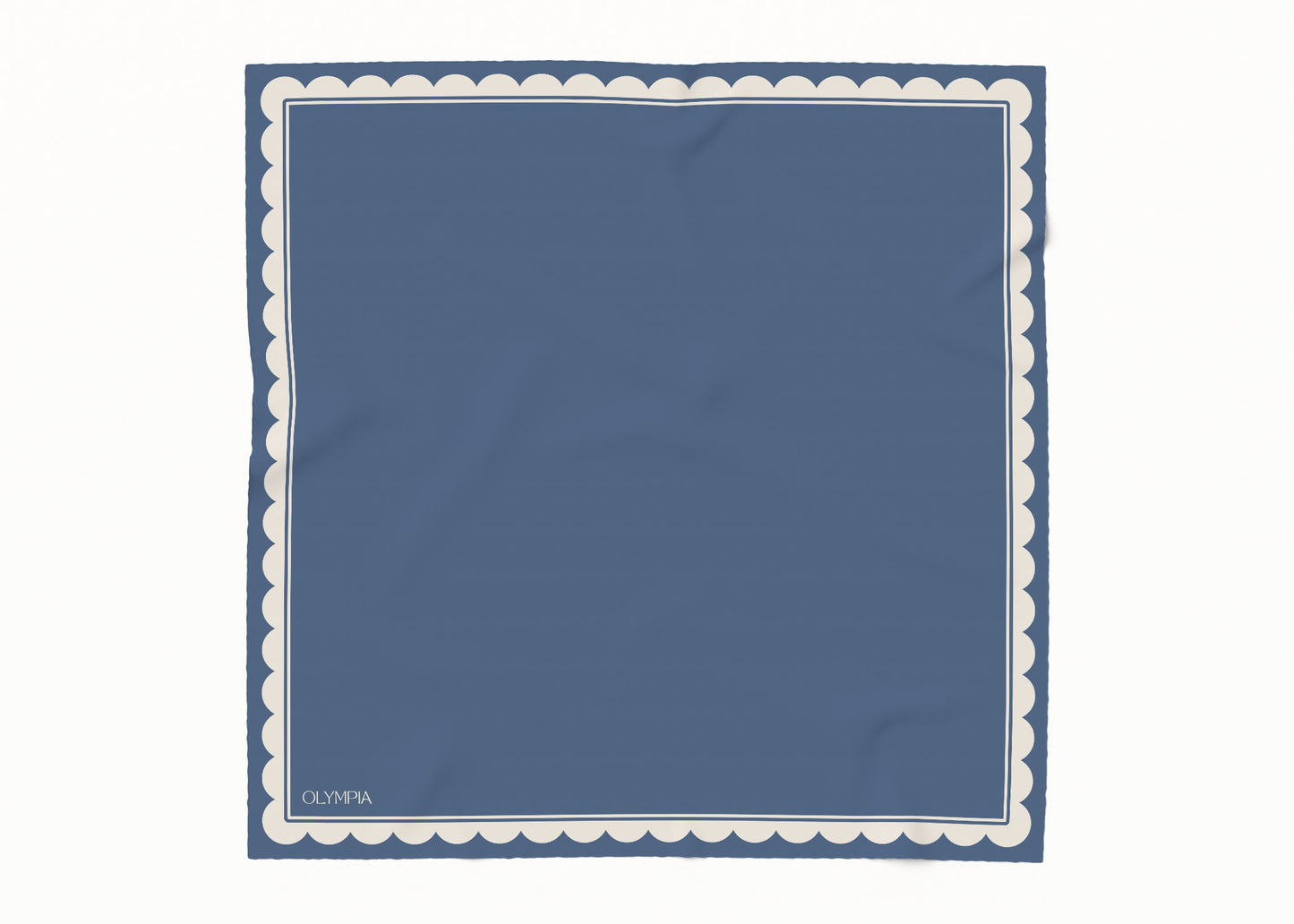 Matilda Ocean Cream Silk Cotton Scarf - 54x54cm