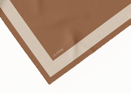 Imelda Tan/Macadamia Scarf - 89x89cm Silk Twill