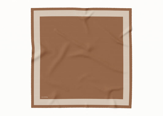 Imelda Tan/Macadamia Scarf - 89x89cm Silk Twill