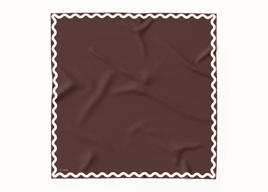 Sophie Plum Truffle Scarf - 89x89cm Silk Twill