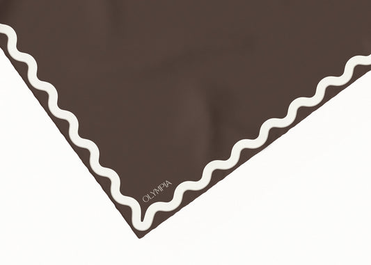 Sophie Cocoa Cream Scarf - 89x89cm Silk Twill