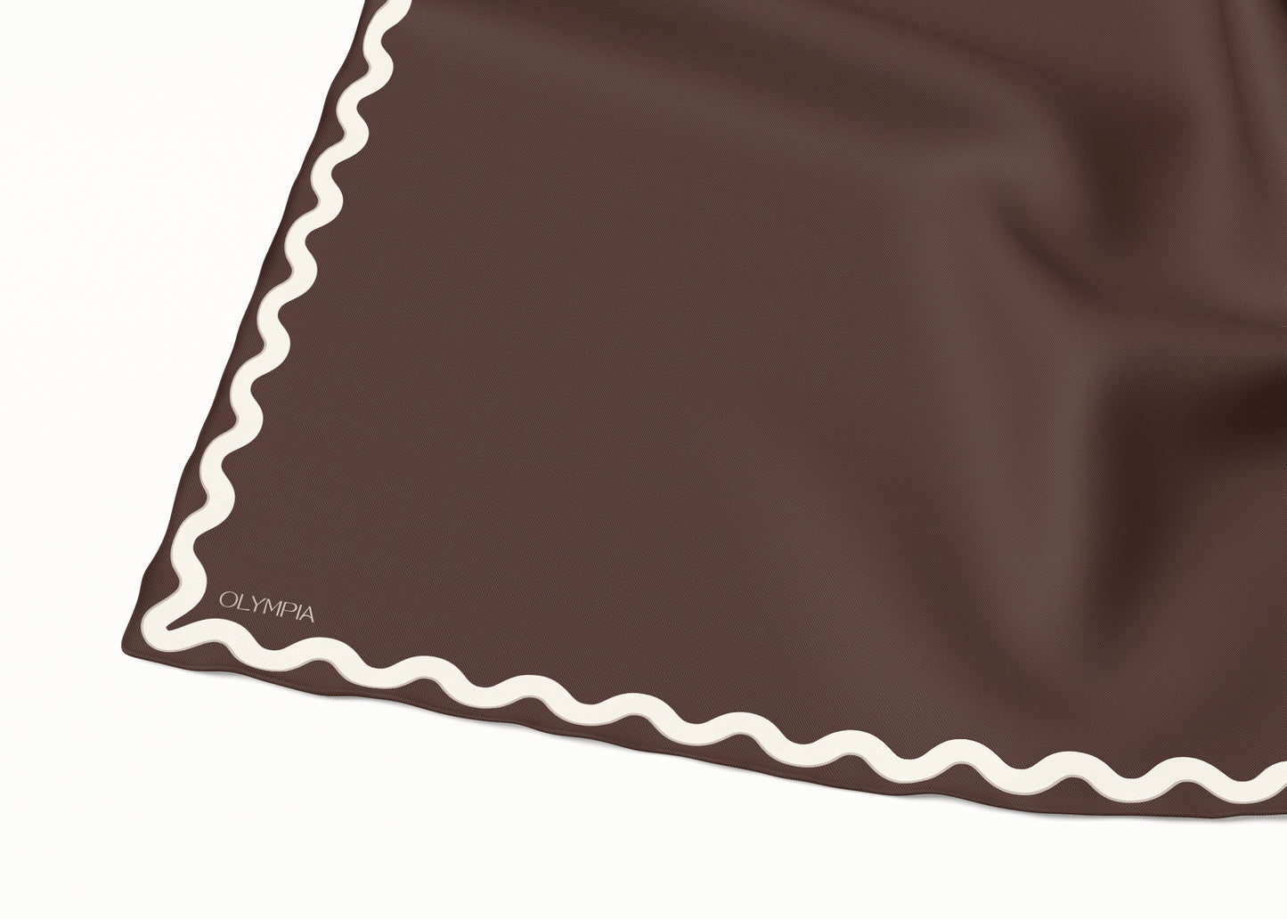 Sophie Cocoa Cream Scarf - 89x89cm Silk Twill - Imperfect