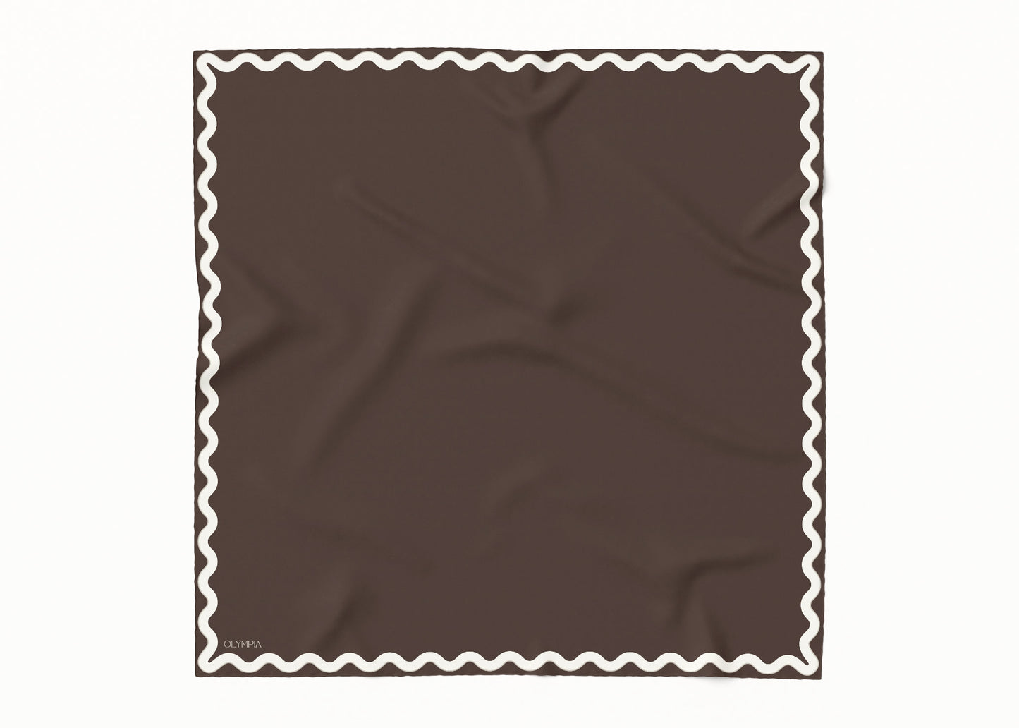 Sophie Cocoa Cream Scarf - 89x89cm Silk Twill