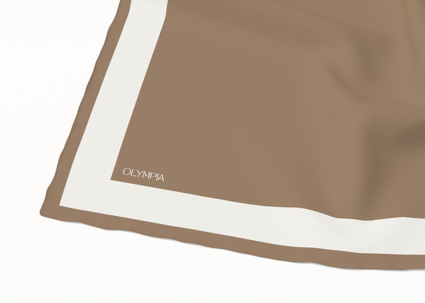 Imelda Tobacco/Dove Silk Cotton Scarf - 64x64cm