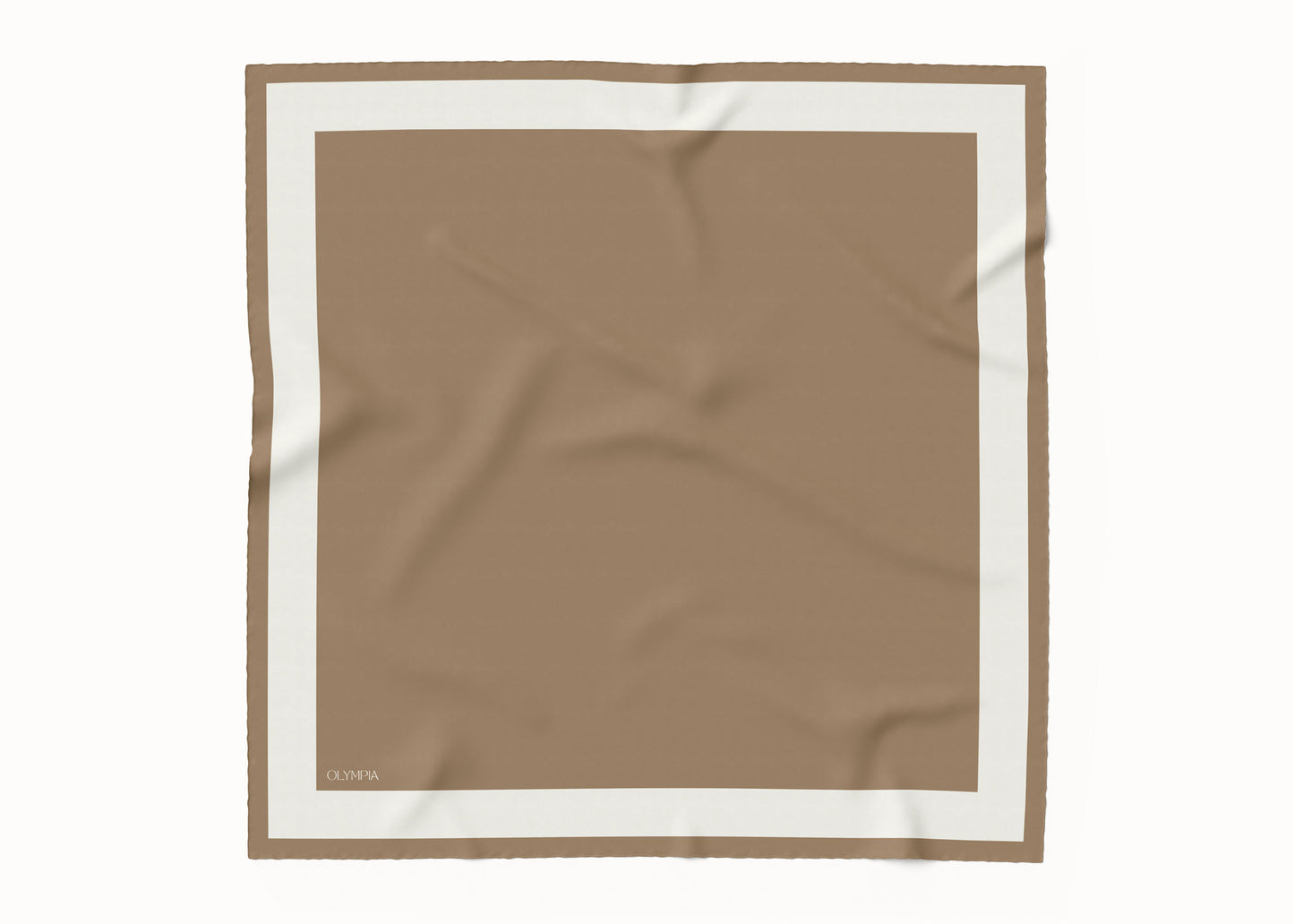 Imelda Tobacco/Dove Silk Scarf - 89x89cm