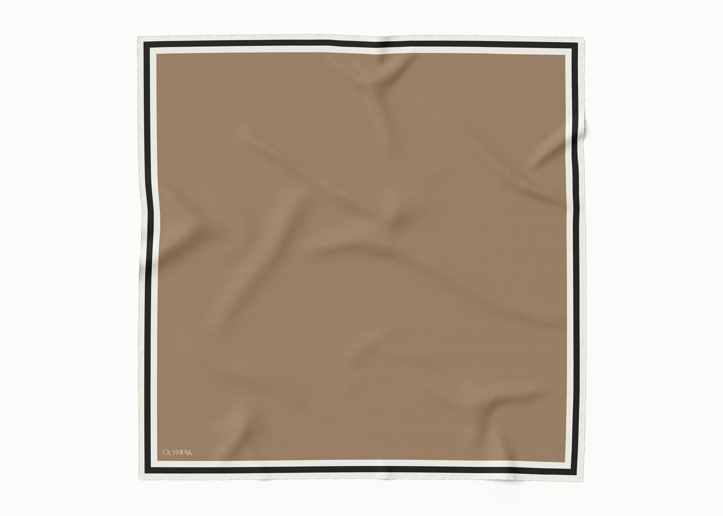 Grace Tobacco/Dove/Coal Silk Scarf - 89x89cm