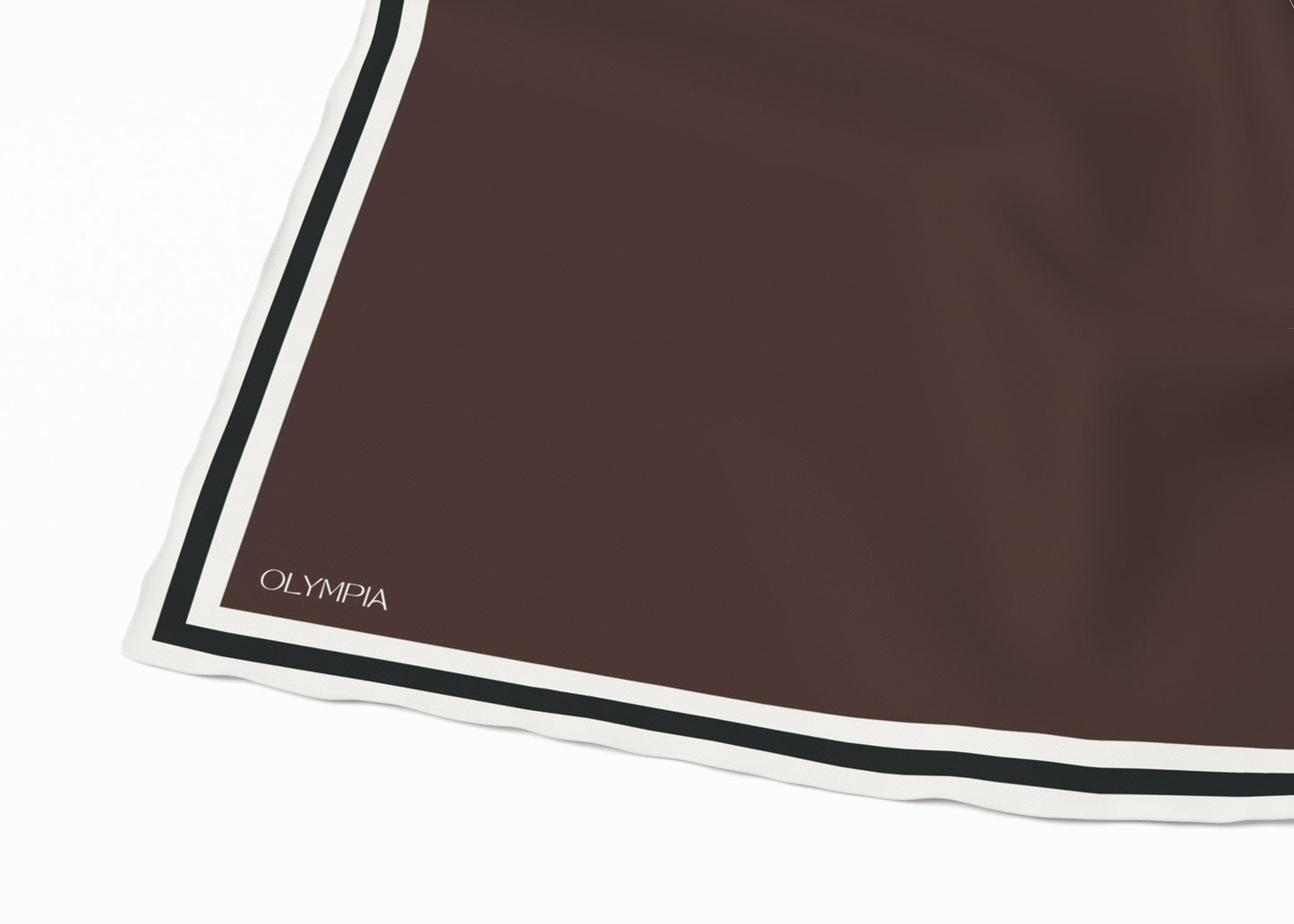 Grace Cocoa/Snow/Coal Silk Cotton Scarf - 64x64cm