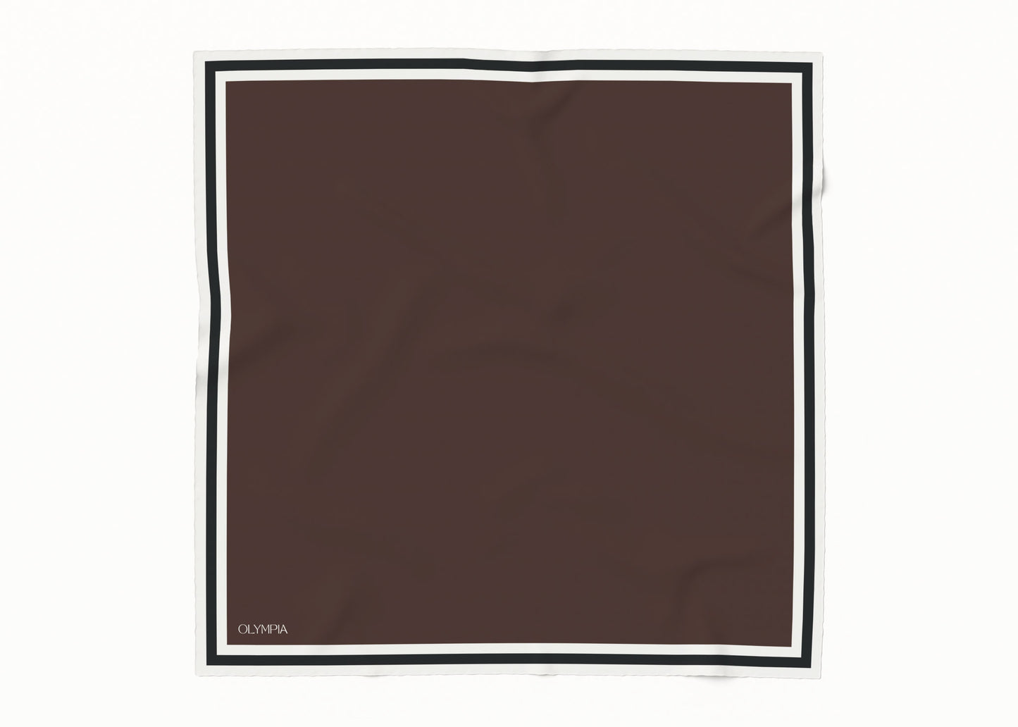 Grace Cocoa/Snow/Coal Silk Cotton Scarf - 64x64cm