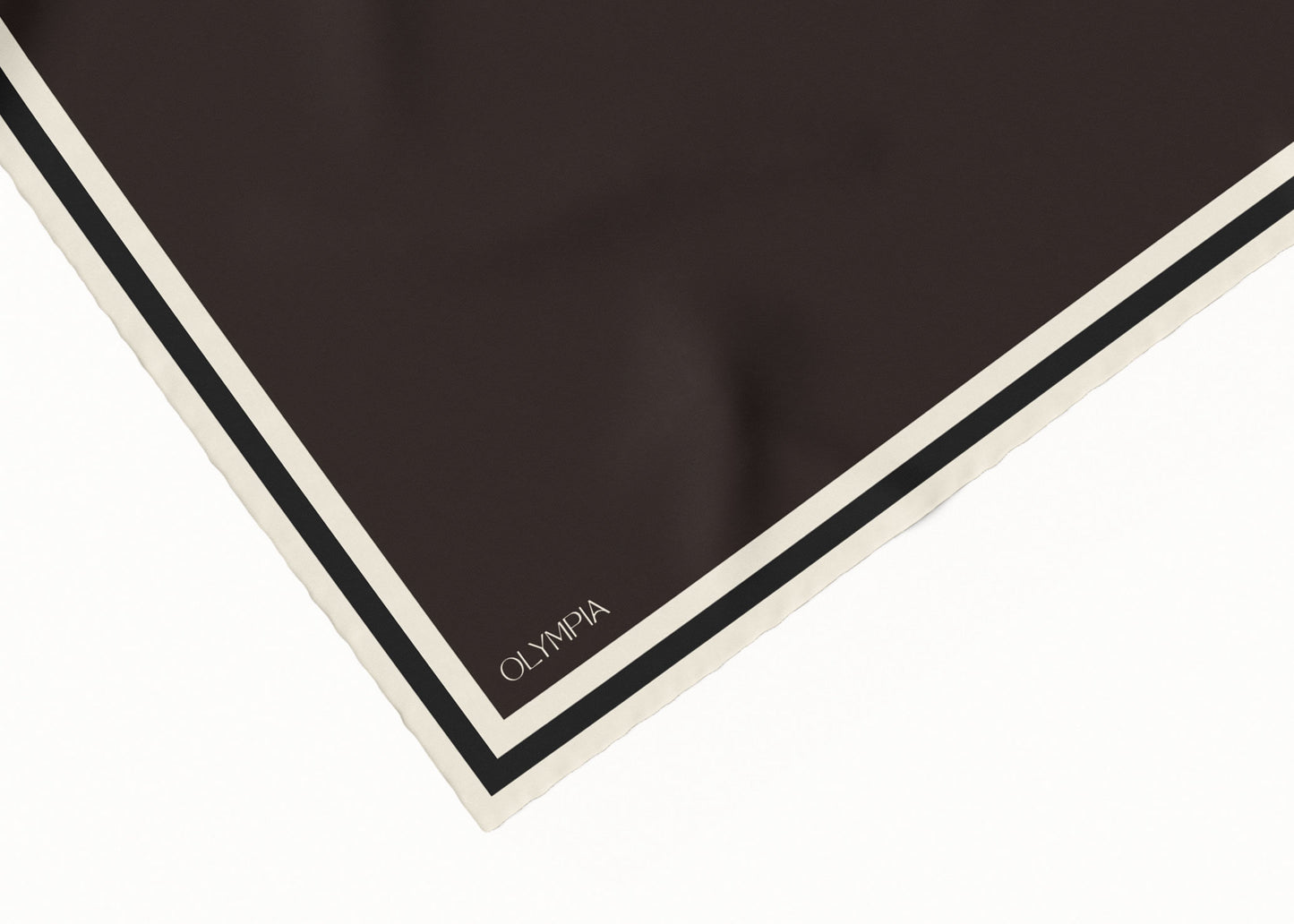 Grace Bitter Chocolate/Cotton/Nero Silk Scarf - 89x89cm