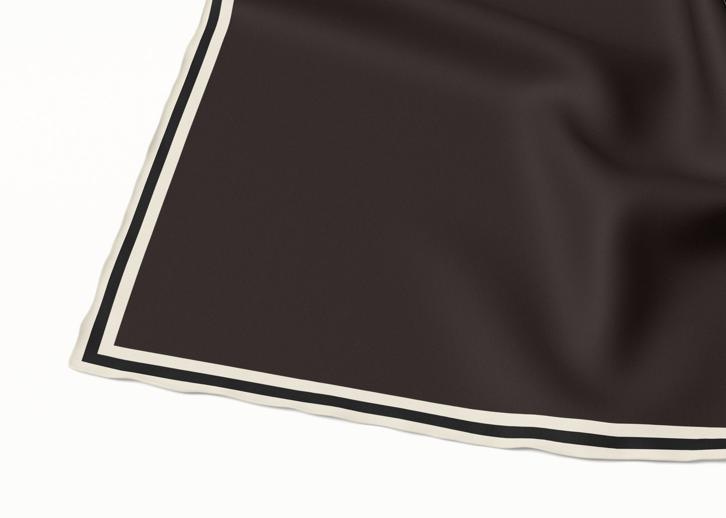 Grace Bitter Chocolate/Cotton/Nero Silk Scarf - 89x89cm
