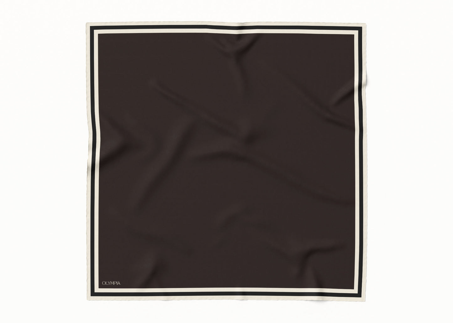 Grace Bitter Chocolate/Cotton/Nero Silk Scarf - 89x89cm