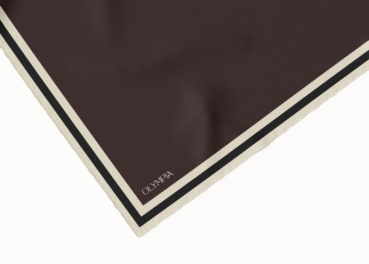 Grace Molé/Linen/Nero Scarf - 89x89cm Silk Twill