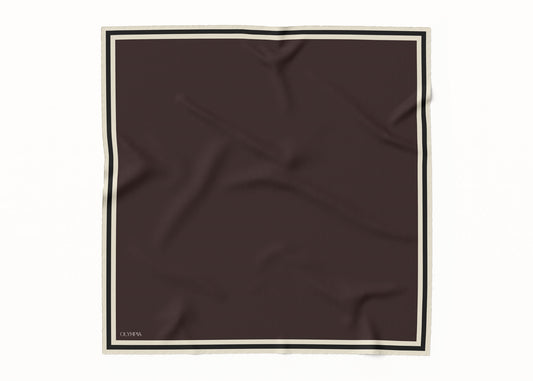 Grace Molé/Linen/Nero Scarf - 89x89cm Silk Twill