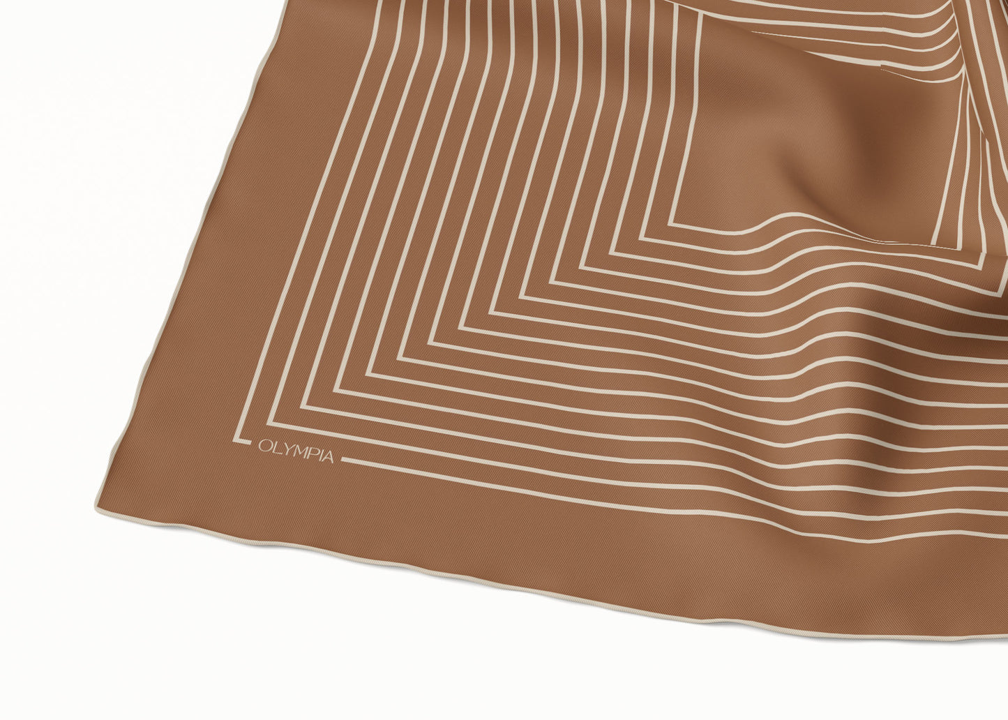 Chloe Tan/Sand Scarf - 89x89cm Silk Twill
