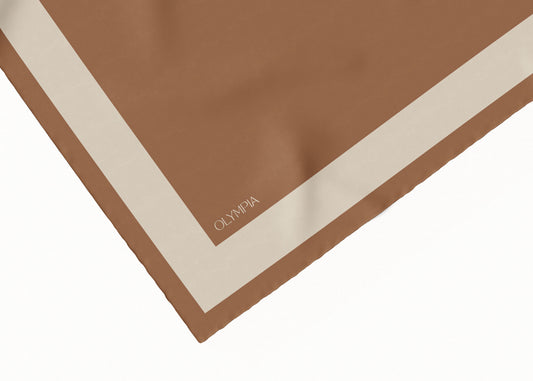 Imelda Tan/Sand Scarf - 89x89cm Silk Twill