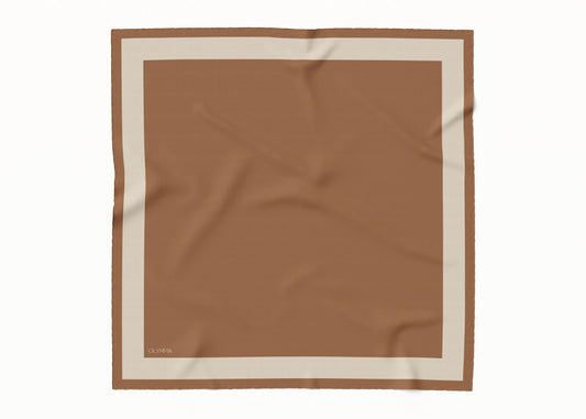Imelda Tan/Sand Scarf - 89x89cm Silk Twill - Imperfect