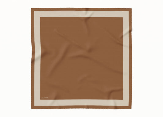 Imelda Tan/Sand Scarf - 89x89cm Silk Twill - Imperfect