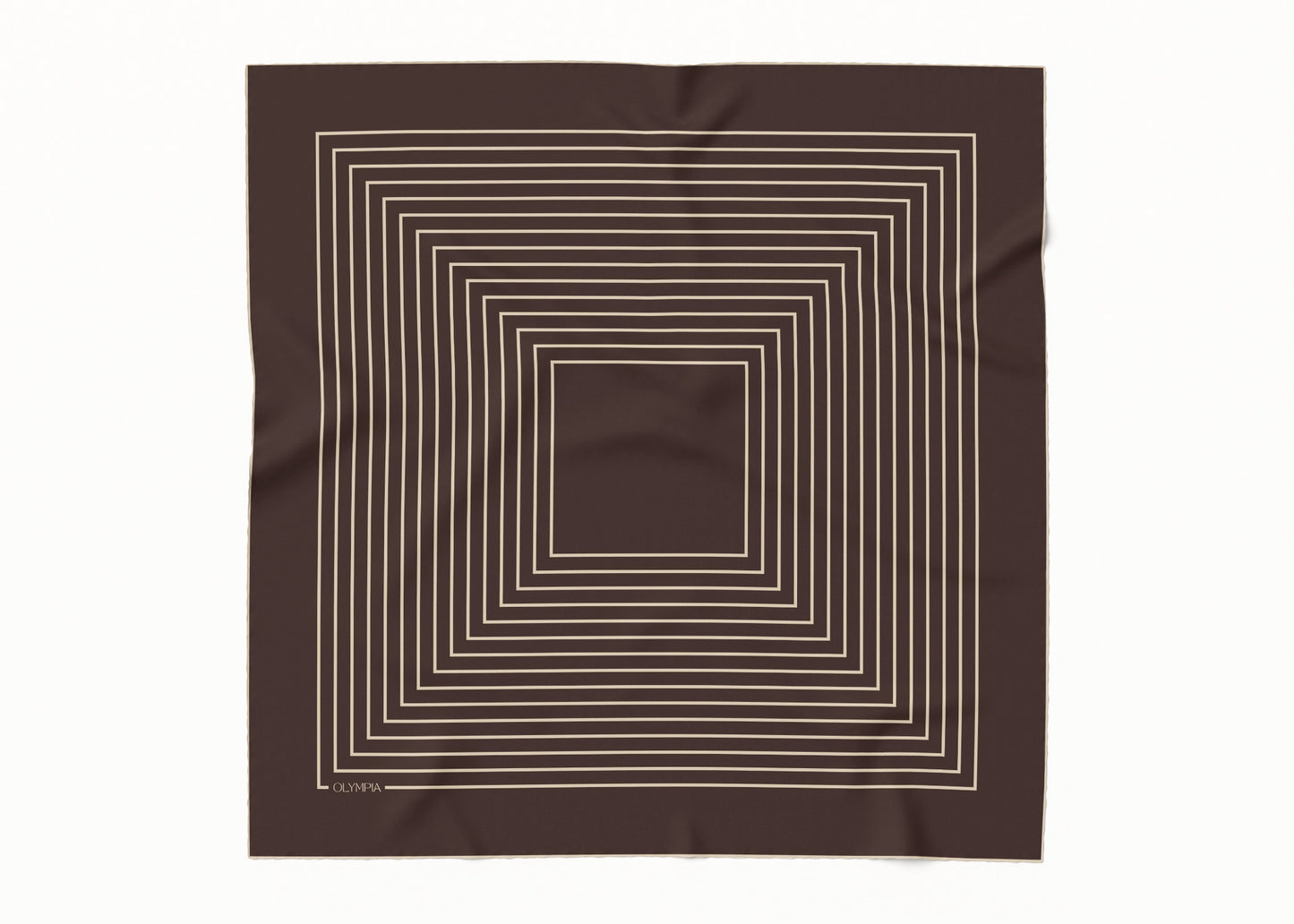 Chloe Dark Chocolate/Sand Scarf - 89x89cm Silk Twill