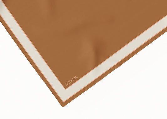 Delphine Iced Gingerbread Scarf - 89x89cm Silk Twill
