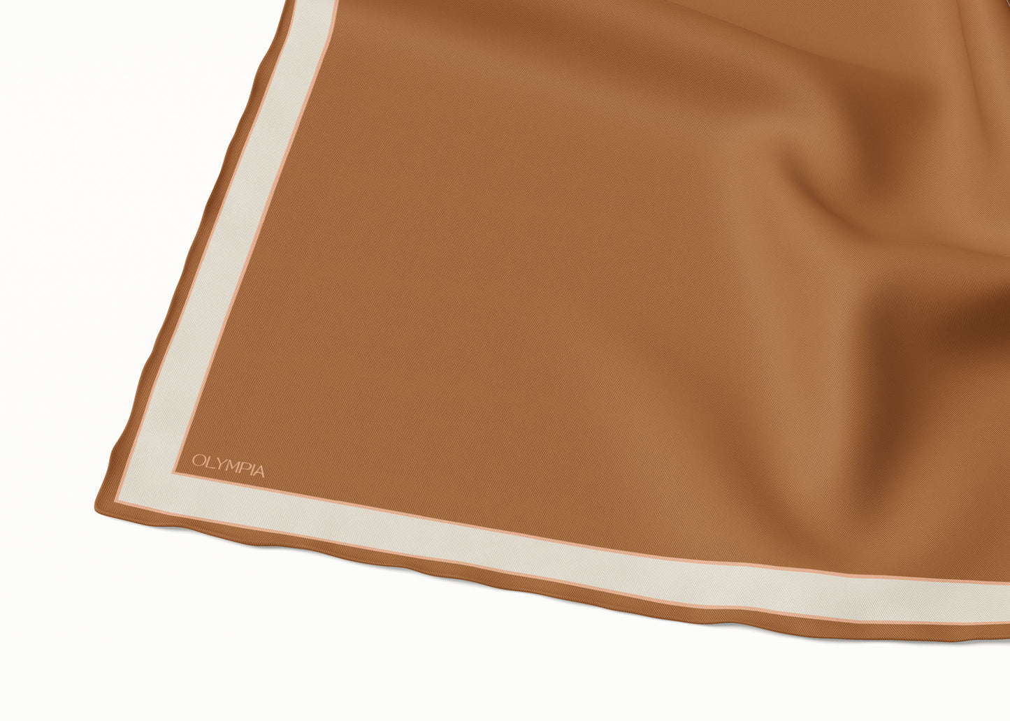 Delphine Iced Gingerbread Scarf - 89x89cm Silk Twill