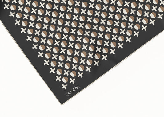 Coco Charcoal Scarf - 89x89cm Silk Twill