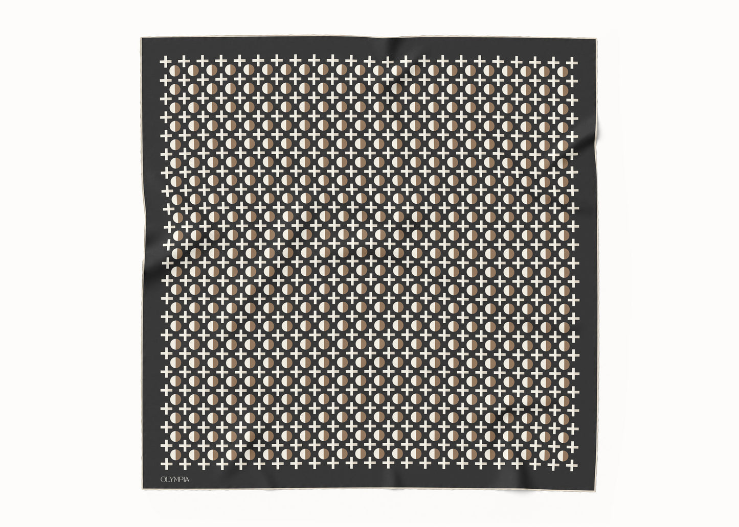 Coco Charcoal Silk Scarf - 89x89cm