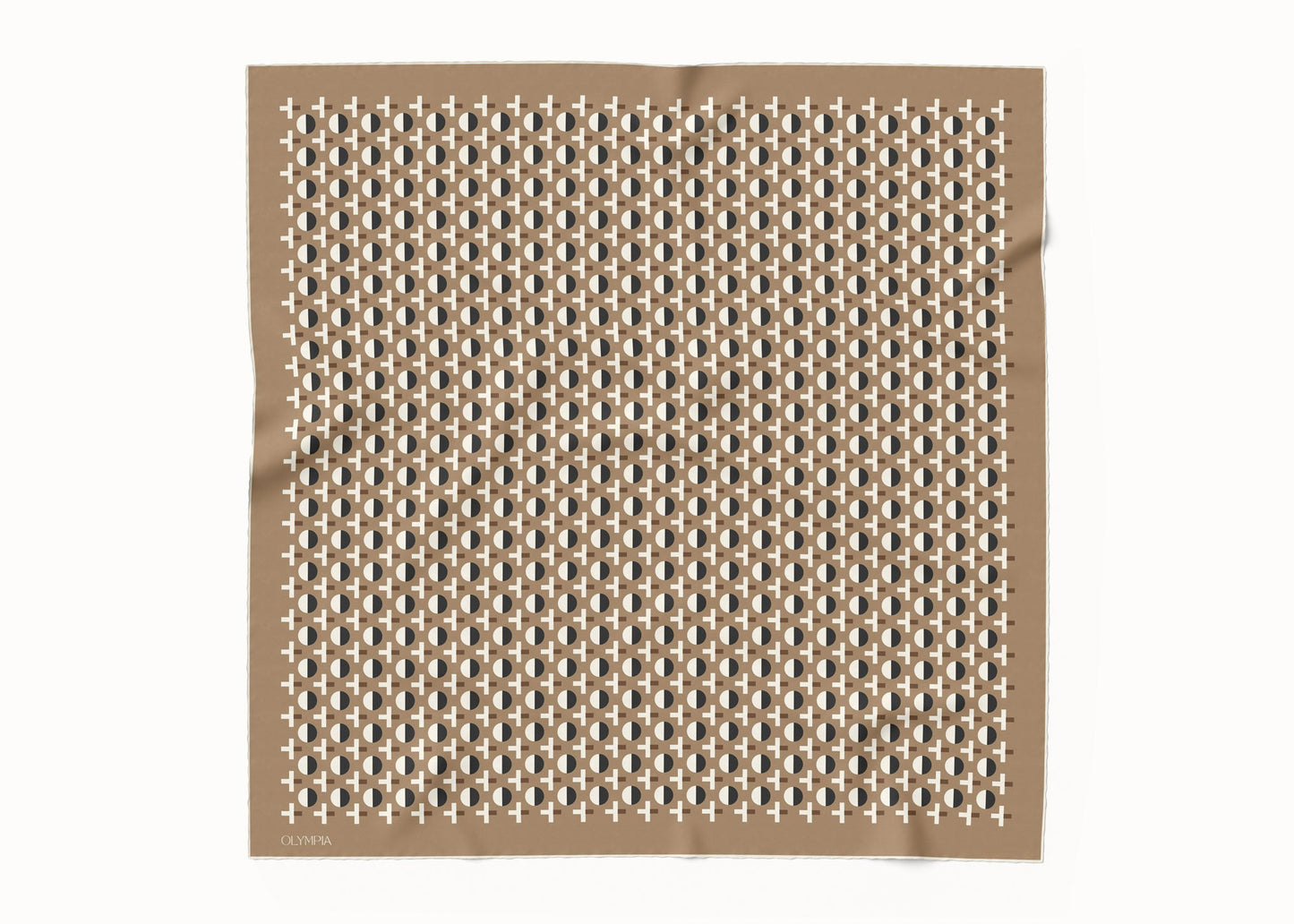 Coco Latte Silk Scarf - 89x89cm - Imperfect