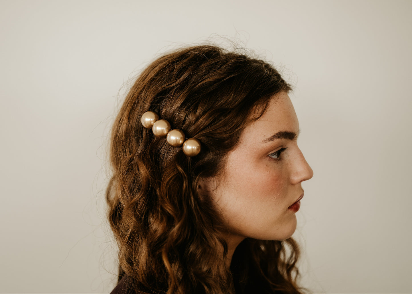 Queenie Pearl Barrette - Bronze
