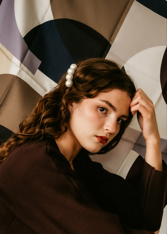 Queenie Pearl Barrette - Off White