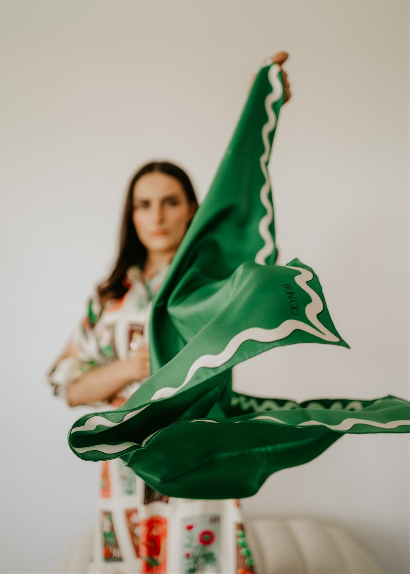 Sophie Bright Emerald Scarf - 89x89cm Silk Twill