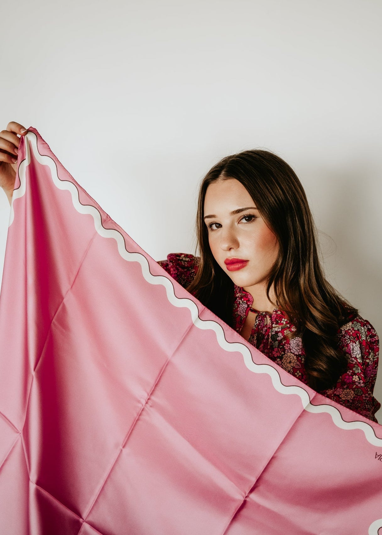 Sophie Bubblegum Scarf - 89x89cm Silk Twill