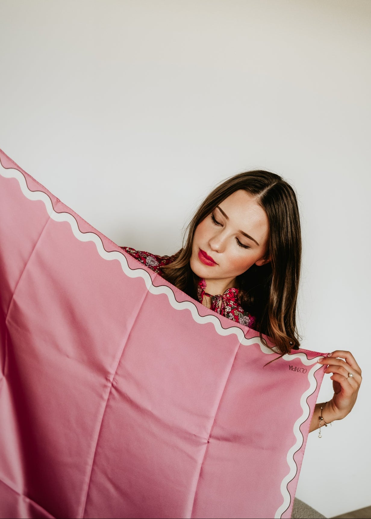 Sophie Bubblegum Scarf - 89x89cm Silk Twill