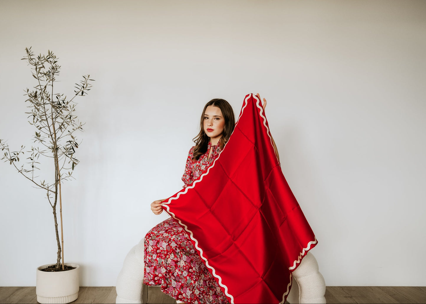 Sophie Hot Tamale Scarf - 89x89cm Silk Twill