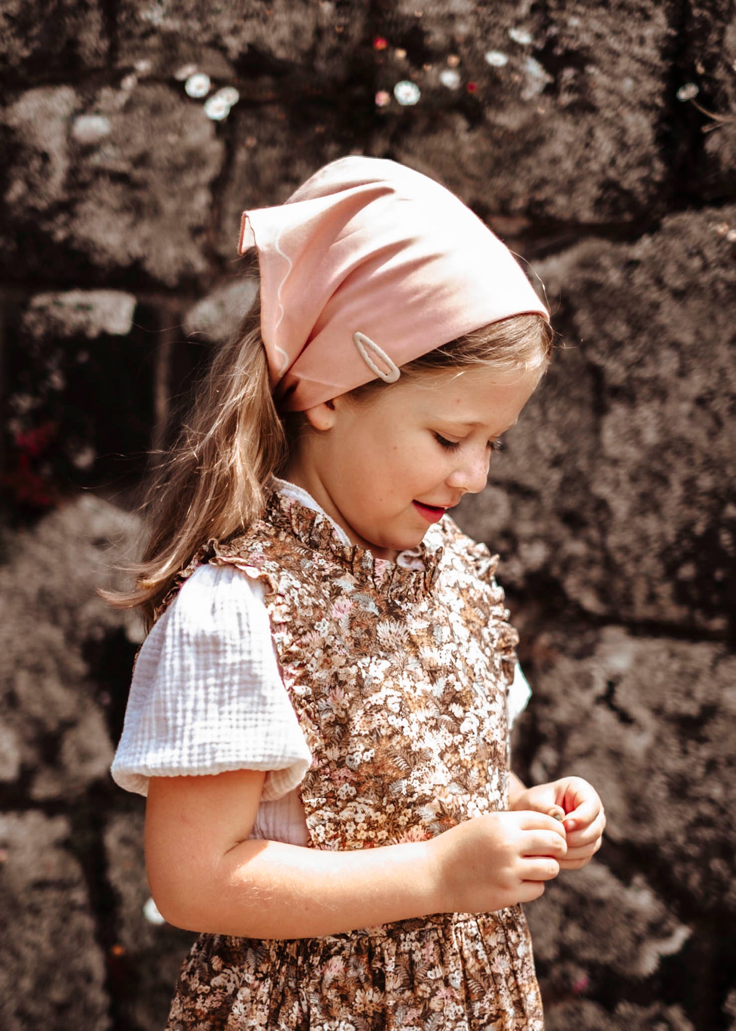 Emilia Blush Glow Scarf - 54x54cm Silk Cotton