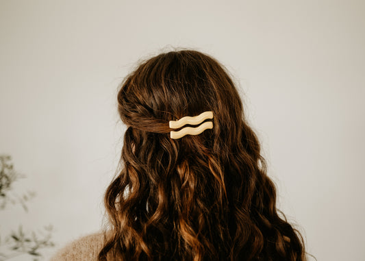 Zephyr Hair Clips - Pastel Yellow