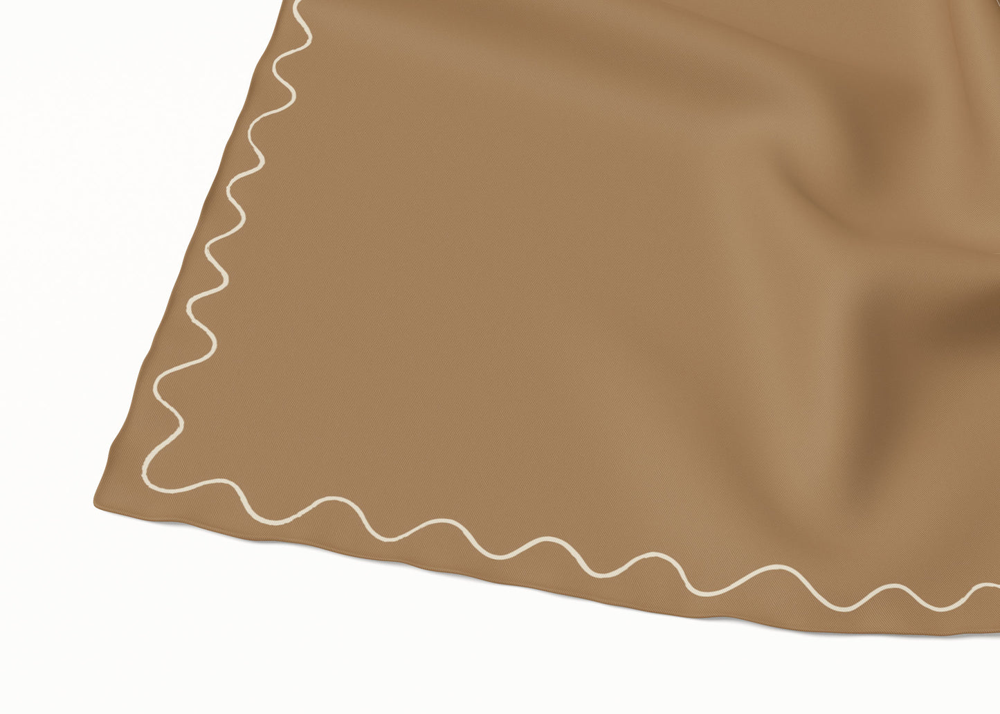 Emilia Antique Gold Scarf - 54x54cm Silk Cotton