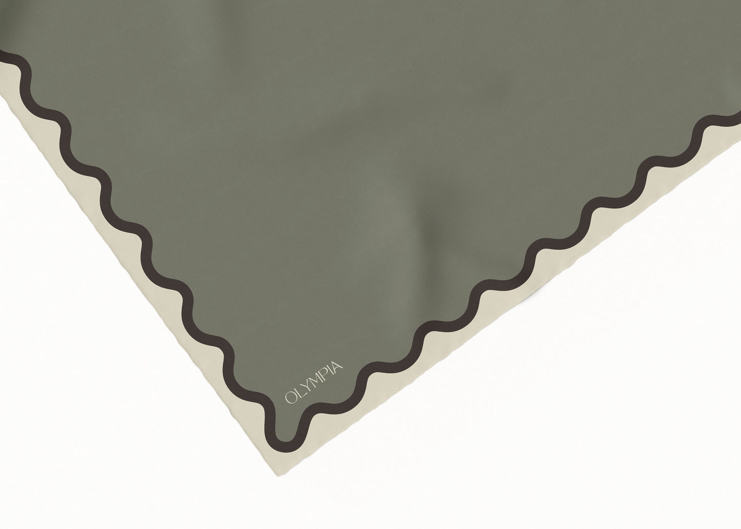 Etta Vetiver Scarf - 89x89cm Silk Twill - Imperfect