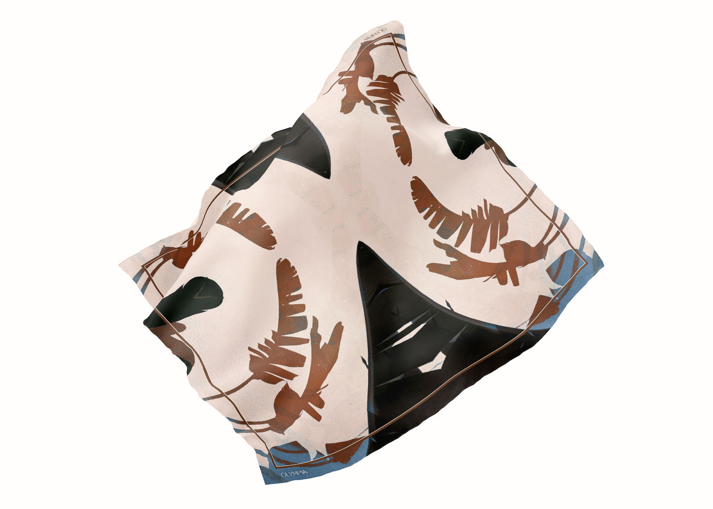 Frida Blue Hour Silk Scarf - 89x89cm