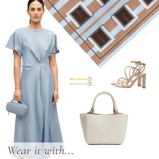 Gia Coastal Cabo Scarf - 89x89cm Silk Twill