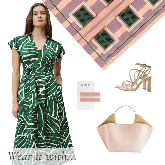 Gia Pastel Palma Scarf - 89x89cm Silk Twill