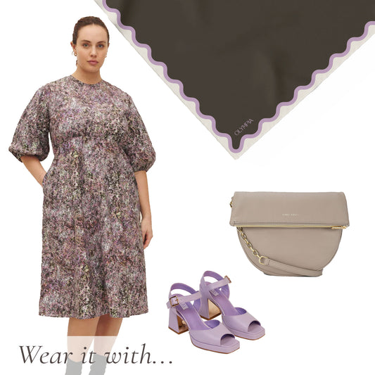 Etta Rosin/Violet Scarf - 89x89cm Silk Twill
