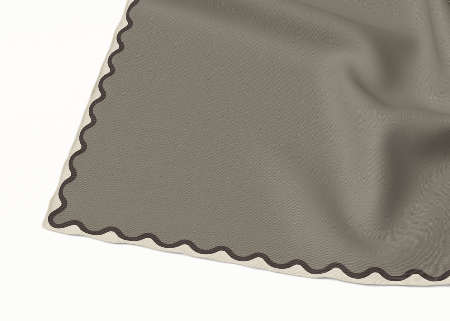 Etta Vetiver Scarf - 89x89cm Silk Twill