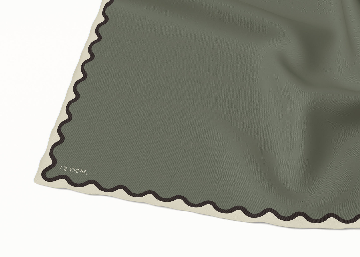 Etta Vetiver Scarf - 89x89cm Silk Twill - Imperfect
