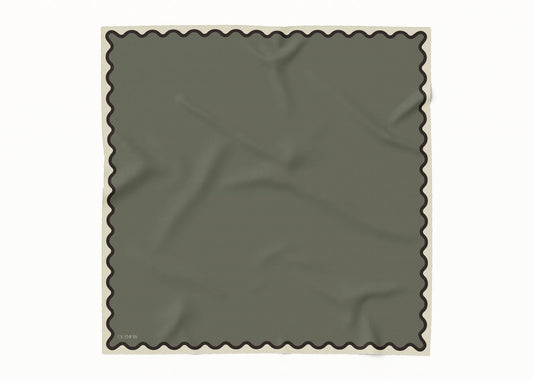 Etta Vetiver Scarf - 89x89cm Silk Twill - Imperfect